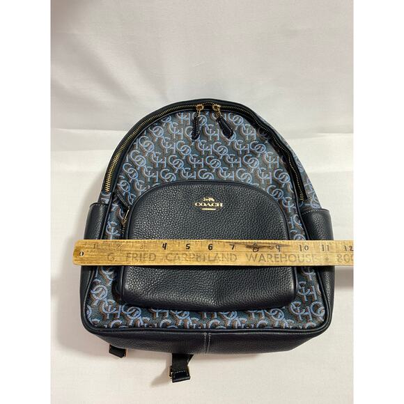 Coach Backpack + Wristlet Set – All Blue Signature Logo – Matching Pair - Picture 4 of 14